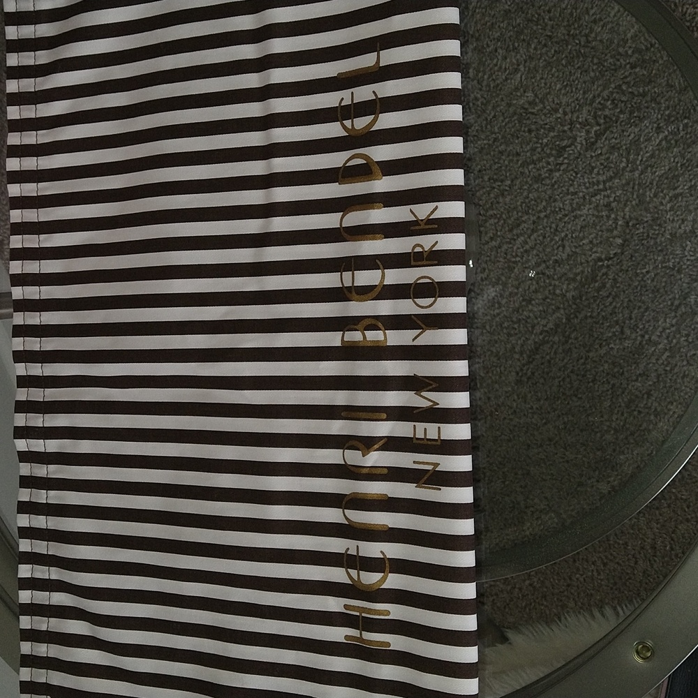 HENRI BENDEL DUST BAG Large Dark Brown And White Signature New!! - Picture 8 of 10